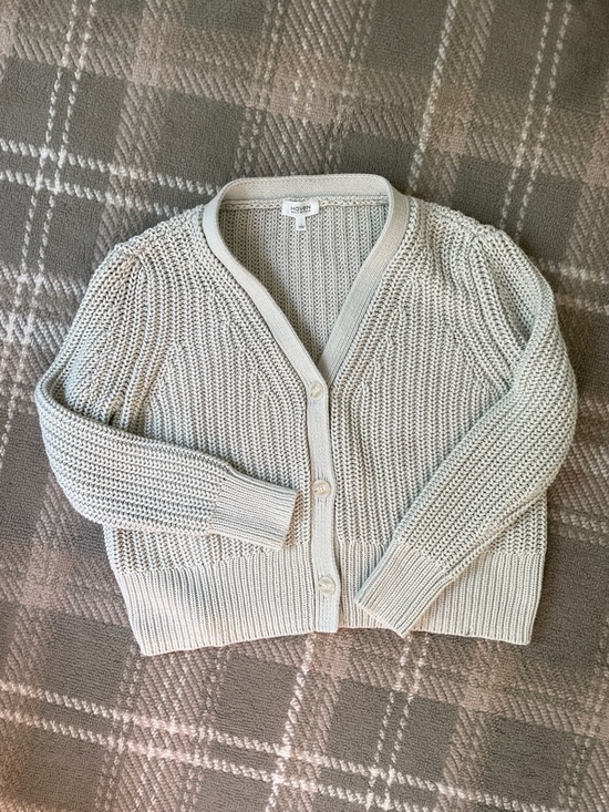 Haven Well Within Sweaters - Haven Well Within mint green shaker stitch knit cardigan L